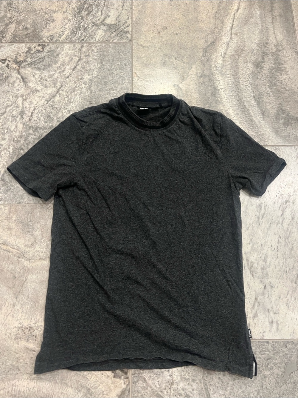 Boss Men's Charcoal Short Sleeve Crew Neck Tee